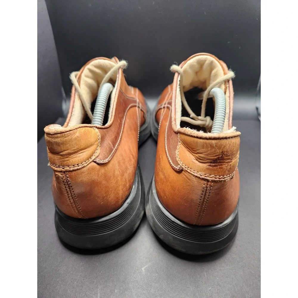 Hippopotamus Shoes Mens Size 10.5 Brown Leather Lace Up‎ Casual Made In Italy